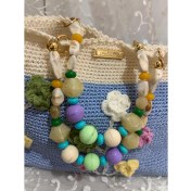 Resim Dilek Tuhafiye El Örgüsü Çiçek Desenli Kol Çantası 