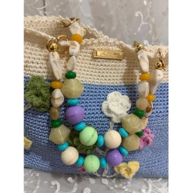 Resim Dilek Tuhafiye El Örgüsü Çiçek Desenli Kol Çantası 