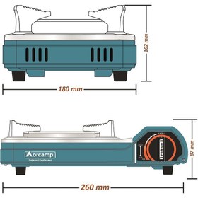 Resim Orcamp Seramik Pro Portatif Kamp Ocağı - Mavi 