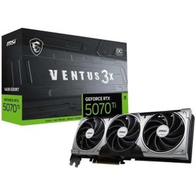 Resim MSI RTX5070TI 16GB VENTUS 3X OC GDDR7 256bit HDMI DP PCIe 5.0 