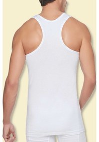 Resim Bonbonetti Erkek Beyaz 6'Lı Paket Pamuklu Ribana Sporcu Atleti Beyaz M Beyaz 