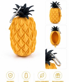 Resim 4nio Ananas Tasarımlı Silikon Cüzdan & Anahtarlık 