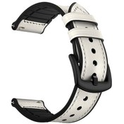 Resim Garmin Vivoactive 3/vivomove Hr İçin 20mm Deri Kaplamalı Silikon Akıllı Saat Bandı 