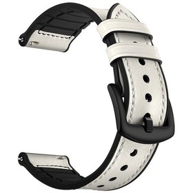 Resim Garmin Vivoactive 3/vivomove Hr İçin 20mm Deri Kaplamalı Silikon Akıllı Saat Bandı 