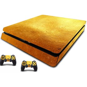 Resim Sticker Market Ps4 Uyumlu Slim Gold Playstation Kaplama Sticker Seti 