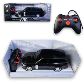 Resim Uzaktan Kumandalı Land Rover Araba 1:14 Ölçek Işıklı 4 Fonksiyon Şarjlı Rc Araç Siyah 