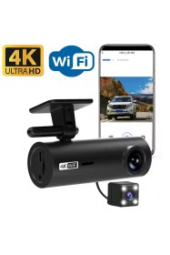 Resim Geniş Açı 4k Ön 1080p Full Hd Arka 2 Kameralı Wifi Hafıza Kartına Kayıtlı Araç Kamerası 