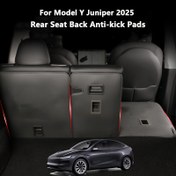 Resim 2025 for TESLA Model Y Juniper Sahte Deri Arka Koltuk Arkası Anti-Kick Pedleri - Entegre Bardak Tutucuları ile Dayanıklı, Tüm Hava Durumları İçin Koruyucu, Araba İçin Koruma, İç Koruma | Modern Araba İçi | Dayanıklı Arkası 