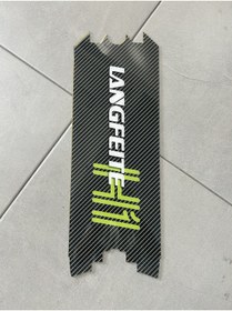 Resim bisiklet dünyam Karbon Desenli Elektrikli Scooter Plexi Tabanlık Yapışkanlı 3MM 