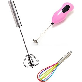 Resim Freshbox 3Lü Çırpıcı Set - (Bas-Çek\Pilli\Slikon) Çok Renkli 