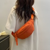 Resim Kore tarzı minimalist çapraz vücut çantası, sevimli buğday hasadı fermuarlı naylon omuz çantası, ayarlanabilir askili hafif koltuk altı çantası, dayanıklı polyester astar, pürüzsüz kenar boyama, elde yıkanabilir - Çoklu renk seçeneği mevcuttur, sevimli çapraz vücut çantası 