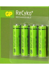 Resim Gp Recyko 1000 Mah Aaa Şarj Edilebilir İnce Kalem Pil 4'lü Paket 