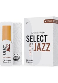 Resim D\'addario Woodwinds Organic Select Jazz Unfiled Alto Saksafon Kamışı No:3 Soft 