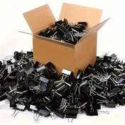 Resim 100 Adet Orta Boy Binders Klips, Dayanıklı Metal, 5/8 İnç, Ofis, Sınıf ve Öğretmenler İçin 