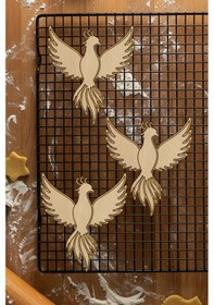 Resim Anka Kuşu Kurabiye Kalıbı, Hamur Şekillendirici, Bisküvi Kalıbı, Kolay Kesim Ucu Beyaz 