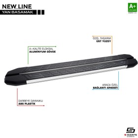 Resim Renault Express Uyumlu Newline Krom Yan Basamak 203 Cm 2021 Üzeri 