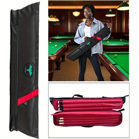 Resim PU Billiards Kulübü Sırt Çantası 7 Delikli Snooker Kulübü Depolama Çantası 9 Toplu 1/2 Billiards Kulübü Varil Çantası Çoklu Cep Büyük Kapasiteli Depolama Çantası 