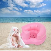 Resim Qingmipy Pvc Şişme Bebek Koltuğu - Taşınabilir, Katlanabilir, Plaj Ve Havuz İçin Ergonomik Tasarım 