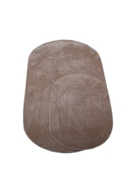 Resim Bonny Home Rixos Vizon 3'lü Banyo Halısı Paspası Seti Kaymaz Taba Vizon 