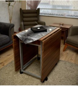 Resim Leylekmobilya Katlanır 10 Kişilik Montajı Yapılmış Ahşap Yemek Masası 