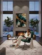 Resim OdinBazaar Farby Sallanır Sandalye & Dinlenme Koltuğu Yeşil 