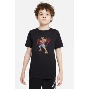 Resim Qivi Anime Onepiece Luffy Baskılı Unisex Çocuk Siyah T-Shirt 
