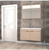 Resim Biani Fix Loft 100 Cm Banyo Dolabı Renk Aybe Bej Çok Renkli 