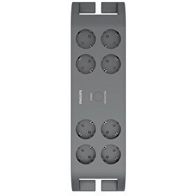 Resim Philips Spn3180A/62 900J 2 Metre Siyah 8'li Akım Korumalı Priz 