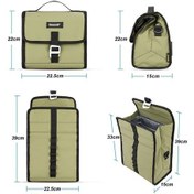 Resim Sones Rhinowalk Rk9106 Katlanabilir Açık Hava Bisiklet Gidon Çantası Çok Fonksiyonlu Bisiklet Çantası Yeşil 