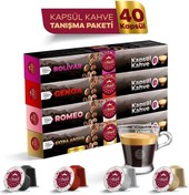 Resim Anisah Coffee Kapsül Kahve Seti 40 Adet Bolivar Genoa Romeo ve Extra Aroma 