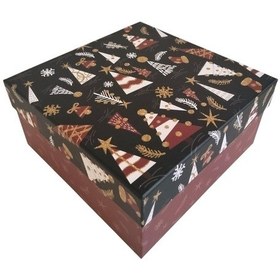 Resim Hediyelık Yılbaşı Kare Kutu Fable 22x22cm No:5.5 Diğer 