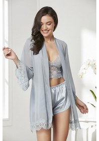 Resim Saten Dörtlü Gelin Çeyiz Seti 7005 - Mist Mist 