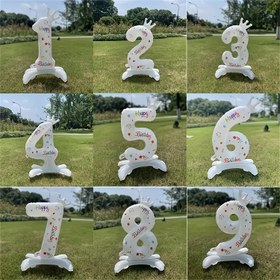 Resim 81,28 cm Dikey Beyaz Taçlı Dijital Balon - Dayanıklı Alüminyum Folyo Doğum Günü Dekoru (1-2-3-4-5-6-7-8-9-0 Rakamlı & Şenlikli Desenler: Kalpler, Taçlar, Hediyeler) Fotoğraf Çekimi Aksesuarları, Parti Süslemeleri, Temalı Etkinlikler için Dış Mekana Uygun 