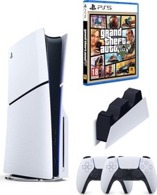Resim Playstation 5 Slim CD'Lİ Edition+2.Dualsense + Şarj İstasyonu+ PS5 GTA 5 OYUN CD'Sİ 