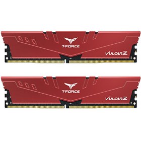 Resim T-Force Vulcan Z Red TLZRD416G3200HC16FDC01 16 GB(2x8 GB) 3200 MHz CL16 DDR4 Gaming RAM 