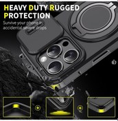 Resim Cbtx iPhone 16 Pro Uyumlu Kayar Camshield Halka Tutucu Telefon Kılıfı 
