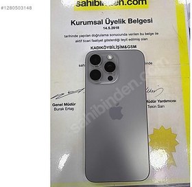 Resim Apple iPhone 15 Pro Max İkinci El YD | 256 GB | Natürel Titanyum 