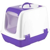 Resim BRC Desing Mikopet Küçük Kapalı Kedi Tuvaleti Mor 