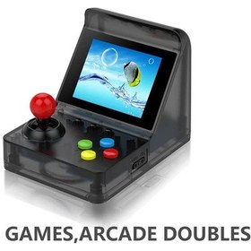 Resim Arcade Mını En Popüler 32 Bit Mini Arcade Retro Konsol El Taşınabilir Klasik Black Translucent 