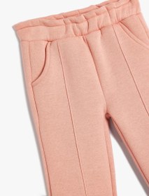 Resim Kız Bebek Basic Jogger Eşofman Altı Beli Bağlamalı Cep Detaylı Şardonlu 