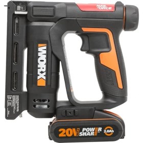 Resim WX843 20VOLT/2.0AH. Li-Ion Şarjlı Profesyonel 6-14MM Zımba ve 15MM Çivi Çakma + 3500 Adet Yedek Zımba ve Çivi 