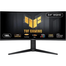 Resim Asus TUF GAMING VG34VQL3A 34 HDR VA KAVISLI FREESYNC 3440x1440 1MS 180HZ DP HDMI USB MM VESA 3YIL EYECARE YUKSEKLIK AYARI %125 Srgb Monitör 