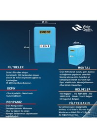 Resim 8 Lt Metal Tanklı Çift Karbonlu Kapalı Kasa Pompasız Mavi Su Arıtma Cihazı 
