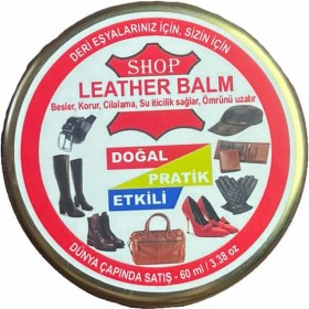 Resim Deri Koruyucu Krem Doğal Içerik 60 ml Leather Balm Cilalama Koruma Besleme Ömür Uzatan Balm 