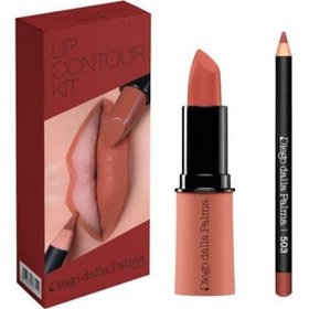 Resim Diego Dalla Palma Lip Contour Kit Lipstick 503 + Dudak Kalemi 503 - Raw Sienna 