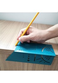 Resim Zcjb Göbeklady Çok Fonksiyonlu Açı Cetvel 45 90 Derece Doğru Ağaç İşleme Işaretleme Ölçer Marangoz Aracı-72464 