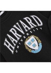 Resim Wanex Erkek Çocuk Şardonlu Uzun Kol Kalın Bisiklet Yaka Sweatshirt - 16213 Siyah 