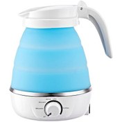 Resim Hombey Seyahat İçin Katlanabilir Silikon Çay Makinesi - 5 Seviye Sıcaklık Ayarlı, 0.6l, Otomatik Kapatma, 220v Avrupa Standartı, Mavi 