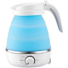 Resim Hombey Seyahat İçin Katlanabilir Silikon Çay Makinesi - 5 Seviye Sıcaklık Ayarlı, 0.6l, Otomatik Kapatma, 220v Avrupa Standartı, Mavi 