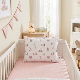 Resim Müslin Bebek Yastığı Kılıfı - Bébé Lapin Rose 